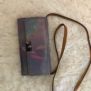 Zara wallet clutch holographic